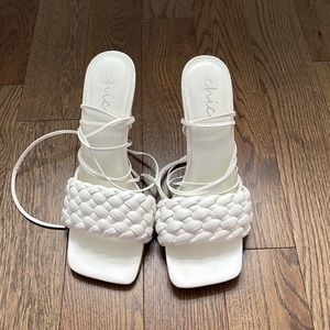 NWOT White heels